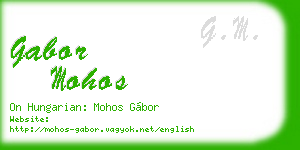 gabor mohos business card
