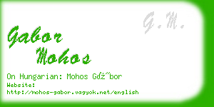 gabor mohos business card